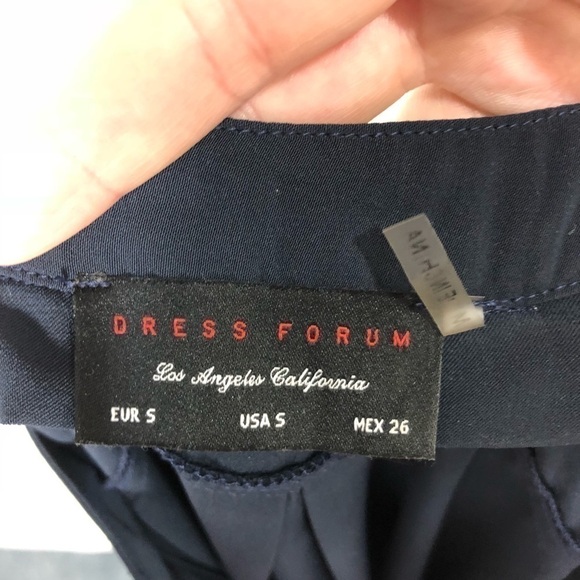 Dress Forum Shirttail Dress Navy Blue Small Mini - Picture 5 of 8